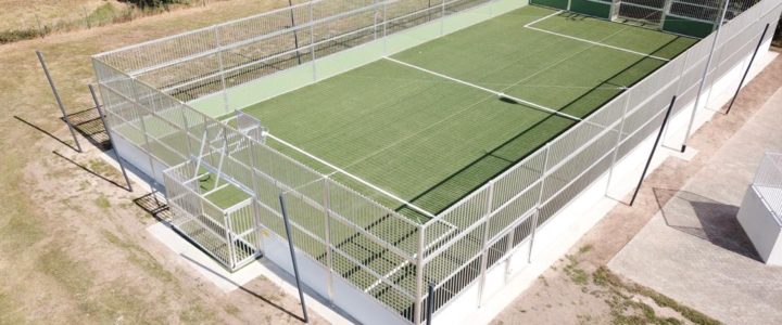 Aufstellung eines Minifussballfeldes für den TSV Grasleben und für Gäste des Freibades Grasleben